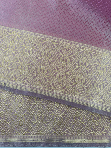 Banarasi Tissue Silk Saree | Onion Pink | Handwoven | Silk Mark Certified | Ships from California